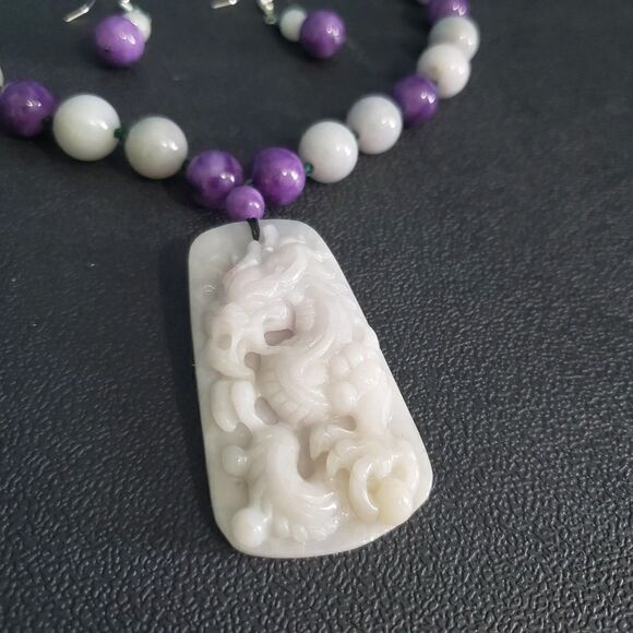 Authentic Jade Dragon Necklace - Picture 2 of 2
